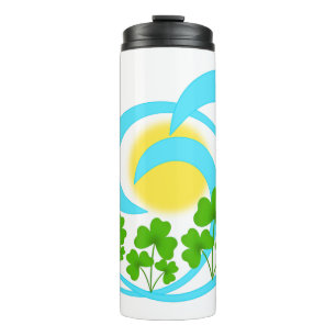 Irish Shamrock-Kreuz für den St. Patrick's Day Thermosbecher