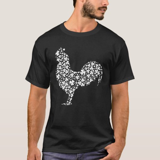 Irish Shamrock Leaf Rooster St Patrick s Day T-Shirt (Vorderseite)