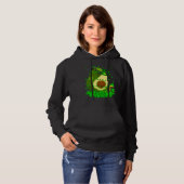 Irish Shamrock Leprechaun Avocado St Patrick's Day Hoodie (Vorne ganz)