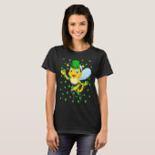 Irish Shamrock Leprechaun Bee St Patrick's Day T-Shirt (Vorne ganz)