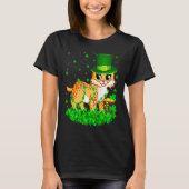 Irish Shamrock Leprechaun Bobcat St Patrick's Day T-Shirt (Vorderseite)