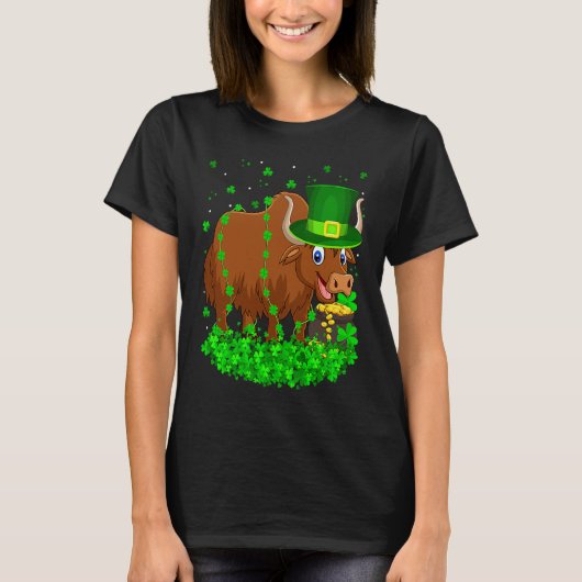 Irish Shamrock Leprechaun Buffalo St Patrick's Day T-Shirt (Vorderseite)