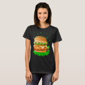 Irish Shamrock Leprechaun Burger St Patrick's Day T-Shirt (Vorne ganz)