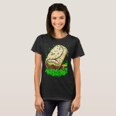 Irish Shamrock Leprechaun Burrito St Patrick's Day T-Shirt (Vorne ganz)