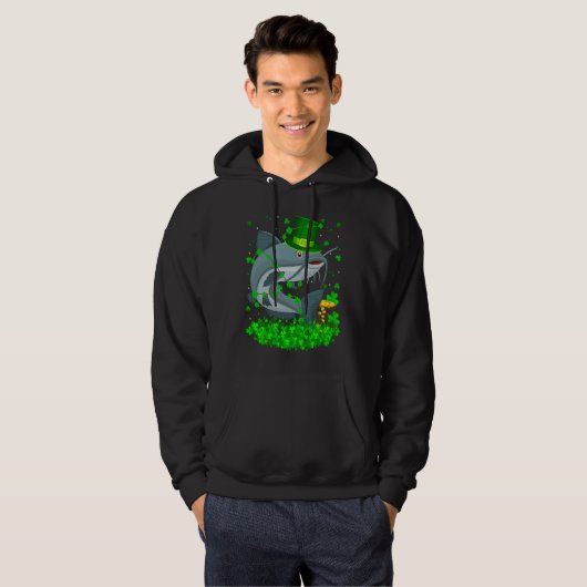 Irish Shamrock Leprechaun Catfish St Patrick's Day Hoodie (Vorne ganz)