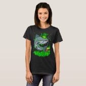 Irish Shamrock Leprechaun Catfish St Patrick's Day T-Shirt (Vorne ganz)