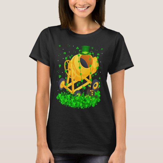 Irish Shamrock Leprechaun Cement Mixer St Patrick' T-Shirt (Vorderseite)