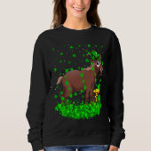 Irish Shamrock Leprechaun Chamois St Patrick's Day Sweatshirt (Vorderseite)