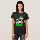 Irish Shamrock Leprechaun Cow St Patrick's Day T-Shirt (Vorne ganz)