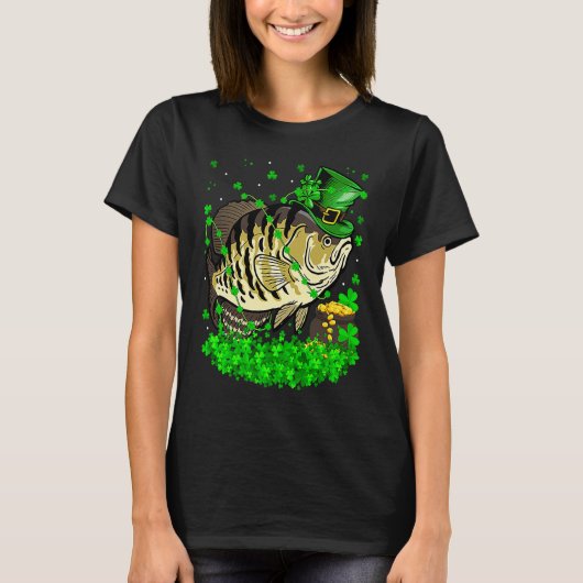 Irish Shamrock Leprechaun Crappie Fish St Patrick' T-Shirt (Vorderseite)