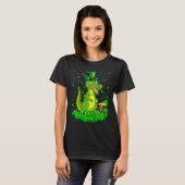 Irish Shamrock Leprechaun Crocodile St Patrick's D T-Shirt (Vorne ganz)
