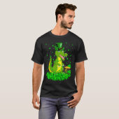 Irish Shamrock Leprechaun Crocodile St Patrick's D T-Shirt (Vorne ganz)