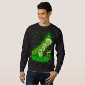 Irish Shamrock Leprechaun Cucumber St Patrick's Da Sweatshirt (Vorne ganz)