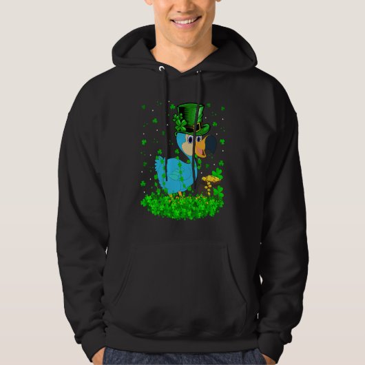 Irish Shamrock Leprechaun Dodo Bird St Patrick's D Hoodie (Vorderseite)