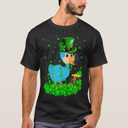 Irish Shamrock Leprechaun Dodo Bird St Patrick's D T-Shirt (Vorderseite)
