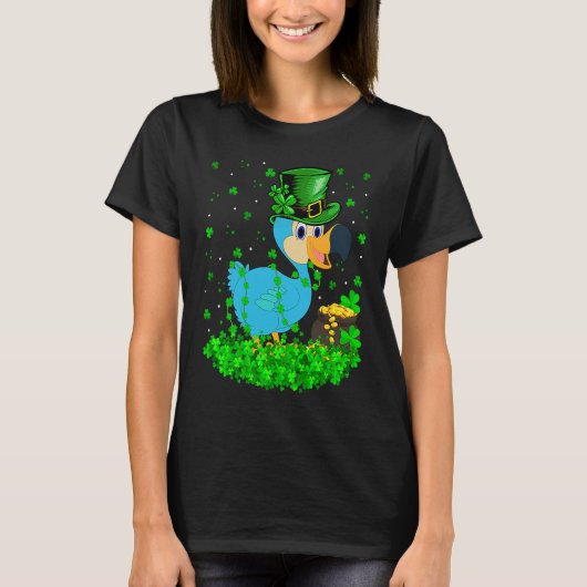 Irish Shamrock Leprechaun Dodo Bird St Patrick's D T-Shirt (Vorderseite)