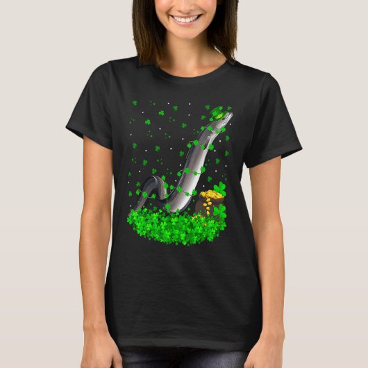 Irish Shamrock Leprechaun Eels Fish St Patrick's D T-Shirt (Vorderseite)