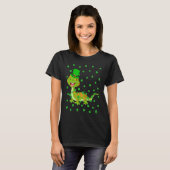 Irish Shamrock Leprechaun Gecko St Patrick's Day T-Shirt (Vorne ganz)