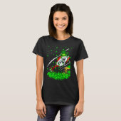 Irish Shamrock Leprechaun Helicopter St Patrick's T-Shirt (Vorne ganz)