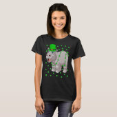Irish Shamrock Leprechaun Hippopotamus St Patrick' T-Shirt (Vorne ganz)