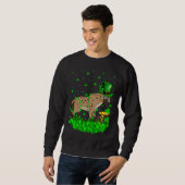 Irish Shamrock Leprechaun Hyena St Patrick's Day Sweatshirt (Vorne ganz)