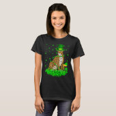 Irish Shamrock Leprechaun Jaguar St Patrick's Day T-Shirt (Vorne ganz)