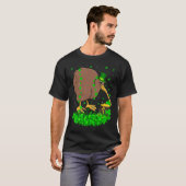 Irish Shamrock Leprechaun Kiwi Bird St Patrick's D T-Shirt (Vorne ganz)