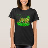 Irish Shamrock Leprechaun Leopard St Patrick's Day T-Shirt (Vorderseite)