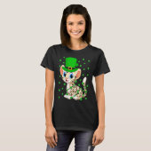 Irish Shamrock Leprechaun Leopard St Patrick's Day T-Shirt (Vorne ganz)