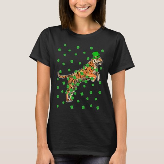 Irish Shamrock Leprechaun Liger St Patrick's Day T-Shirt (Vorderseite)