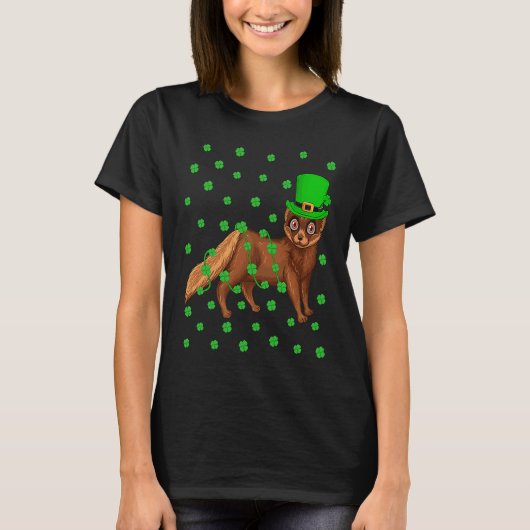 Irish Shamrock Leprechaun Mink St Patrick's Day T-Shirt (Vorderseite)