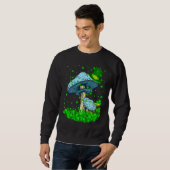 Irish Shamrock Leprechaun Mushroom St Patrick's Da Sweatshirt (Vorne ganz)