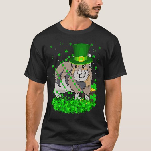 Irish Shamrock Leprechaun Pika St Patrick's Day T-Shirt (Vorderseite)