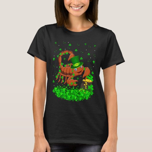 Irish Shamrock Leprechaun Scorpion St Patrick's Da T-Shirt (Vorderseite)