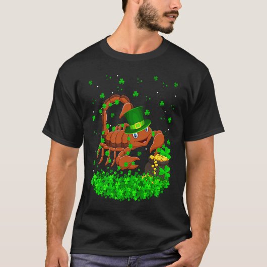 Irish Shamrock Leprechaun Scorpion St Patrick's Da T-Shirt (Vorderseite)