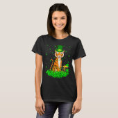 Irish Shamrock Leprechaun Tiger St Patrick's Day T-Shirt (Vorne ganz)