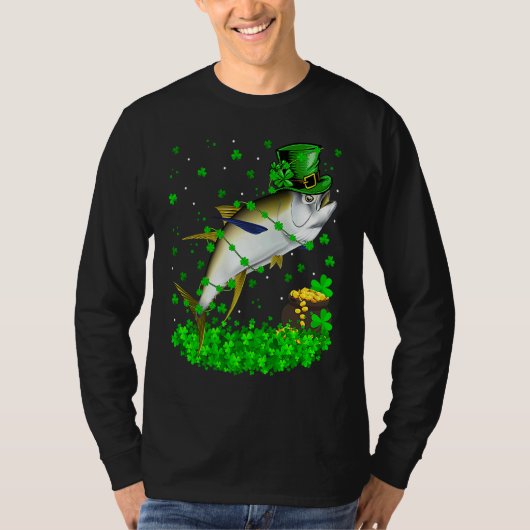 Irish Shamrock Leprechaun Tuna Fish St Patrick's D T-Shirt (Vorderseite)