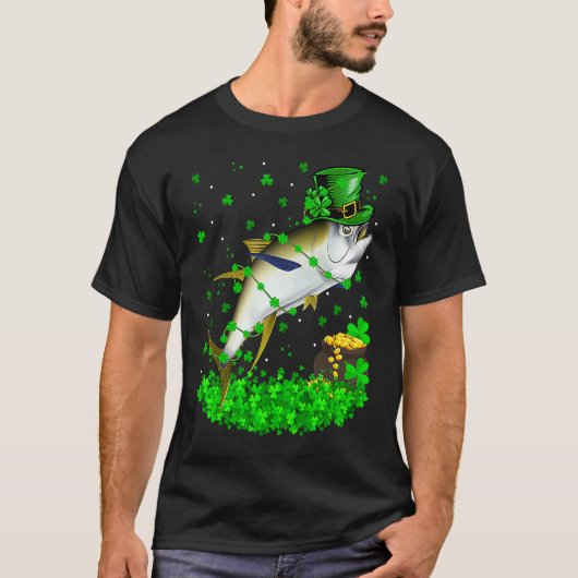 Irish Shamrock Leprechaun Tuna Fish St Patrick's D T-Shirt (Vorderseite)