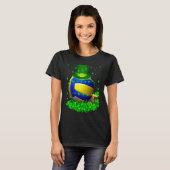 Irish Shamrock Leprechaun Volleyball St Patrick's  T-Shirt (Vorne ganz)