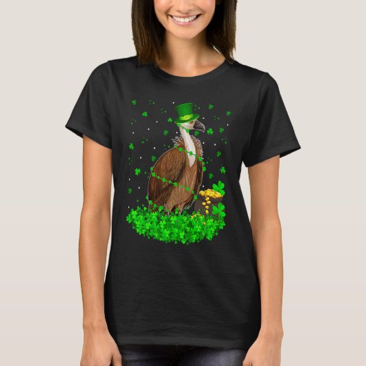 Irish Shamrock Leprechaun Vulture Bird St Patrick' T-Shirt (Vorderseite)