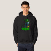 Irish Shamrock Leprechaun Whale Shark St Patrick's Hoodie (Vorne ganz)