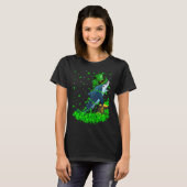 Irish Shamrock Leprechaun Whale Shark St Patrick's T-Shirt (Vorne ganz)