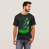 Irish Shamrock Leprechaun Whale Shark St Patrick's T-Shirt (Vorne ganz)