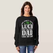 Irish Shamrock Lucky Dad St Patrick's Day Boys Gir Sweatshirt (Vorne ganz)