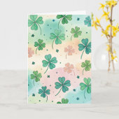 Irish Shamrock pattern note card  Karte (Gelbe Blume)