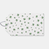 Irish Shamrock Pink Flamingo St Patricks Day Geschenkanhänger (Rückseite Horizontal)