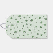 Irish Shamrock Pink Flamingo St Patricks Day Geschenkanhänger (Rückseite Horizontal)