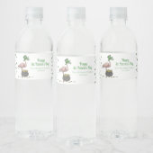 Irish Shamrock Pink Flamingo St Patricks Day Wasserflaschenetikett (Flaschen)