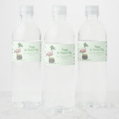 Irish Shamrock Pink Flamingo St Patricks Day Wasserflaschenetikett (Flaschen)