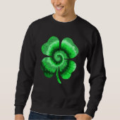 Irish Shamrock Tie Dye Happy St Patrick's Day Go L Sweatshirt (Vorderseite)